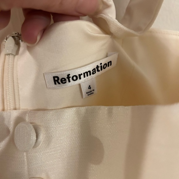 Reformation Cream Peplum Blouse - Picture 7 of 8